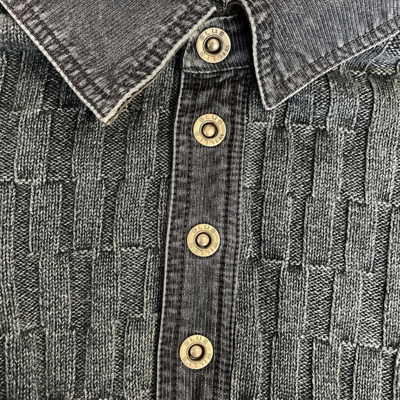 Blue Willis Blue Cotton Knit 1/4 Snap Danish Design Heavy Sweater Men Size XXL - Picture 4 of 8